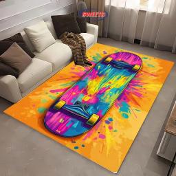 17 estilos legal skate impressão grande área tapete, casa sala de estar crianças quarto decoração tapetes crianças jogar antiderrapante tapete presente - Image 3
