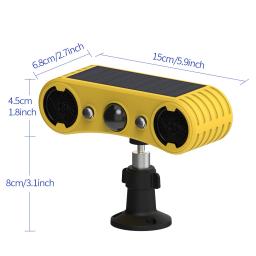 Solar Outdoor Infrared Induction Alarme, Alta Freqüência Detector Ultrasonic, Animal Repeller, Dog Latir, Fazendas, Jardim, 4 Modos - Image 5