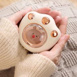 Mini Aquecedor De Mão Reutilizável, USB Recarregável, Aquecimento Rápido, Pata De Gato Bonito, Pacote De Aquecimento Instantâneo, Inverno - Image 3