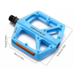 Pedais de bicicleta ultraleves com rolamento duplo du, com refletor, pedais planos para mountain bike, plataforma de bicicleta, acessórios para bicicleta - Image 6