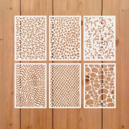 12 Kit Animal Print Pintura Stencils Template repetidamente para DIY Handmade Criança - Image 3