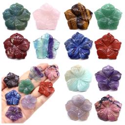 Colar de pingentes de pedra natural para mulheres, pedras preciosas esculpidas, ametista, rosa, quartzo, cristal de cura, moda, joias, bricolage - Image 1