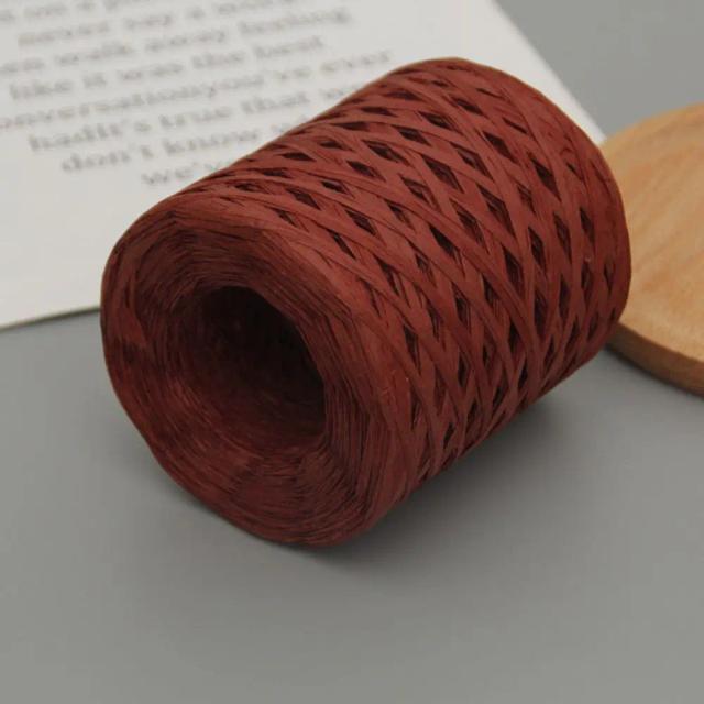 Fio de Ráfia Eco-Friendly de Malha para Papel Higiênico 200m - Ideal para Wrap, Crochê e Acessórios de Verão