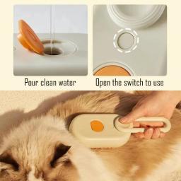 Rotatable Spray Massagem Escova para Pet, 3 em 1, Um Botão, Spray de vapor, Dobrável, Flutuante, Banho, Depilação, Pente - Image 5