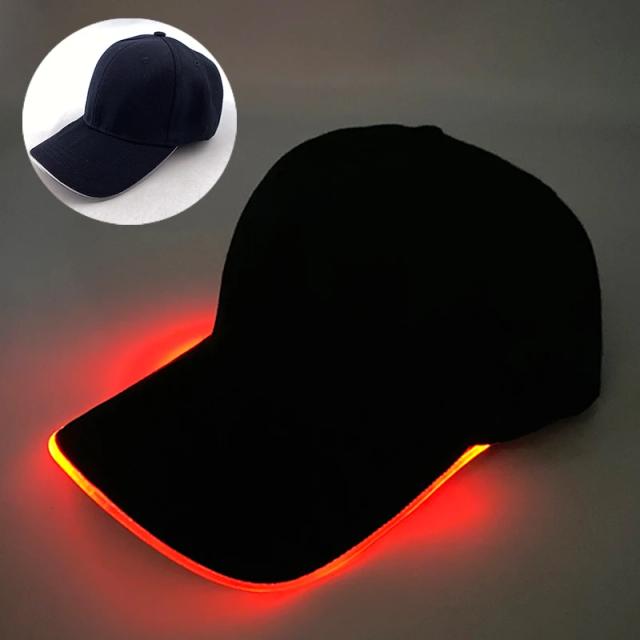 Bonés de Beisebol com LEDs Luminosos: Chapéus Coloridos para Festas e Praia, Perfeitos para Pesca