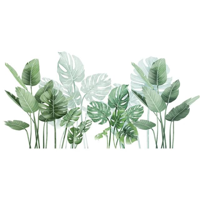 Adesivos de Parede Decorativos de Vinil com Folhas Verdes para Transformar seu Quarto e Móveis