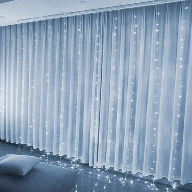 Guirlandas de Luz LED para Decoração de Natal e Eventos, 6m, Modos de Iluminação para Ambiente Interno e Externo