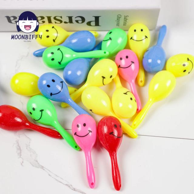 Mini Maracas de Plástico para Crianças - Instrumento Musical Divertido, Chocalho e Brinquedo Shaker em Conjunto com 3 Peças para Aniversários e Chuveiros de Bebê