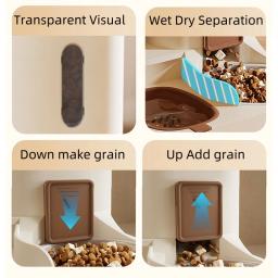 Gato automático alimentador Waterer Set, 2 em 1, grande capacidade, destacável, uso interno - Image 2