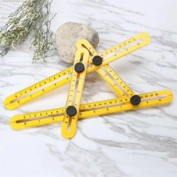 Ferramenta de modelo de ângulo multifuncional, régua de medição de plástico de quatro lados, ferramenta de medição precisa, régua de plástico quarenta por cento - Image 4