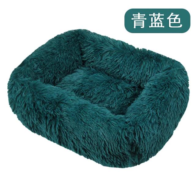 Camas de pelúcia aconchegantes para pets: modelos quadrados para gatos e cães em tamanhos pequeno, médio e grande para o inverno