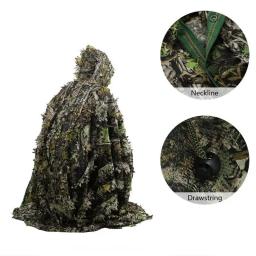 Men's Outdoor CS Air Gun Hunting Set, camuflagem Ghillie Set, 3D Woodland Leaf, calças de camuflagem, cego, caça - Image 2