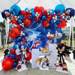 Balão digital para festa de aniversário infantil, Cartoon Banner Decoração Set para chá de bebê, sonices, 1 conjunto - Image 1