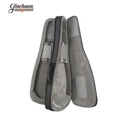 Jinchuan-saco de guitarra elétrica dupla, estojo macio, interior projetado para segurar 2 guitarras, Gig Bag, atacado - Image 6