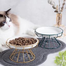 Tigela anti-cervical para animais de estimação, Nordic Cat Food Rack, Pé alto enlatado, Tigela para cachorro de reforço, Pé alto enlatado - Image 2