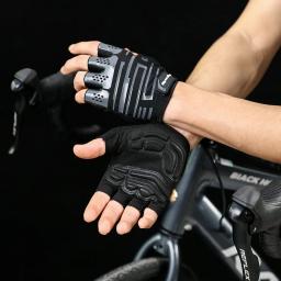 Luvas de Ciclismo Meio-Dedo, Silicone Líquido, Absorvente de Choque, Respirável, Esportes, Bicicleta, Fitness, 2023 - Image 6