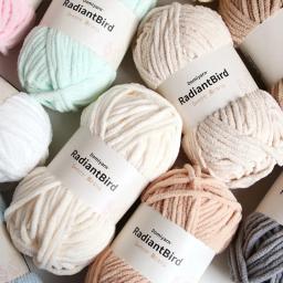 Fio De Lã Para Tricô DIY, Fio De Crochê De Espessura Macia, Lenço e Chapéu De Camisola Artesanal, 100g por Bola - Image 4
