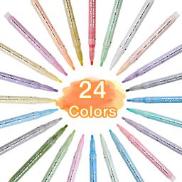 Marcador de tinta acrílica com 24 tintas coloridas, adequado para pintura rupestre, vidro, madeira, papel preto, artesanato de Scrapbook, 12pcs, 24pcs - Image 4