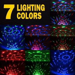 Strobe Light com Controle Remoto, Som Ativado, Disco Ball, Lâmpadas para Casa, Quarto, Festas, Aniversário Infantil, Casamento, Bar, 7 Cores - Image 2