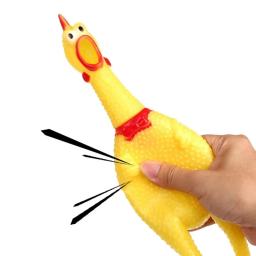 Screaming Chicken Toy for Dogs, Squeezing Sound, Pet Acessórios, Dog Toys, Dental Chews Supplies, Produtos interativos - Image 3
