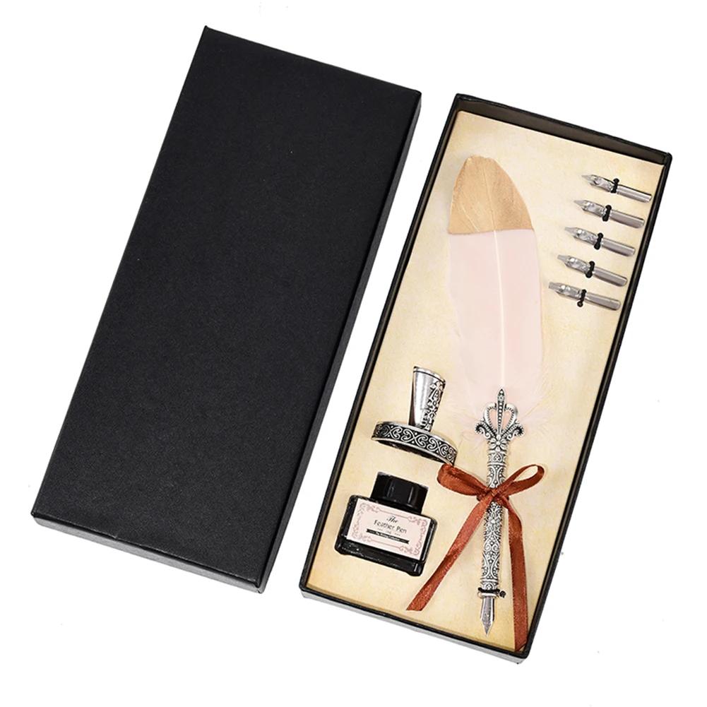 Retro Vintage Caligrafia Pena Dip Pen, Canetas, Conjunto De Tinta De Escrita, Papelaria, Quill Criativo, Tinta Não Incluída - Image 1