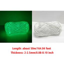 Fio de poliéster luminoso para tricô manual, Brilha no escuro, Lã fluorescente, Fio para suéter, lenço, chapéu, tapete, 50g - Image 6