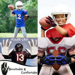 Novo futebol americano luvas de rugby receptor juventude adulto homem aperto luvas para crianças durável respirável flexível rop grátis - Image 3
