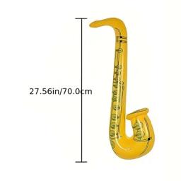 Saxofone inflável para Decorações Do Partido, Instrumento De Cor Aleatória, Hip Hop, Disco, Música, Adereços, Presente De Brinquedo, 70cm, 27,56 ", 1Pc - Image 2