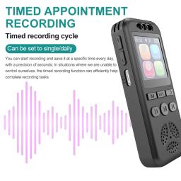 Gravador De Voz Digital Portátil, Redução De Ruído HD, Leitor De Áudio WAV, Um Clique Dispositivo De Gravação De Som Para Negócios, Leitor De MP3 - Image 2
