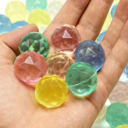 5 pçs diversão diamante bounce bola arco-íris cor bola de borracha elástica das crianças flutuando na água pedra preciosa twister brinquedo presente - Image 4
