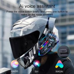 Coleção AliExpress Y20 impermeável motocicleta capacete, fone de ouvido Bluetooth para Rider, telefone, leitor de música, comunicador alto-falantes, BT5.3, 1000mAh - Image 5