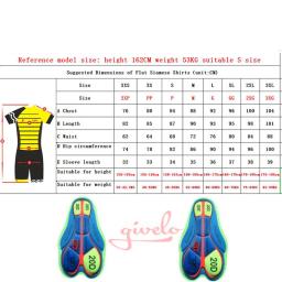 GIVELO CYCLING Roupas de triatlo profissional feminino manga curta conjuntos de ciclismo conjunto feminino kits de macacão almofada de gel - Image 6