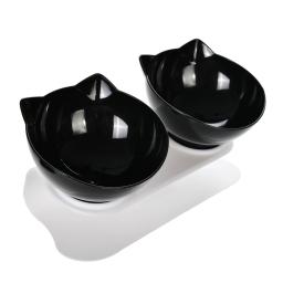 Tigela de gato dupla com suporte, alimentador de comida de água antiderrapante elevado, filhote de cachorro e gatinho Pet Supplies, alimentador elevado para cães com suporte - Image 4
