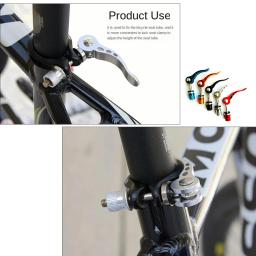 1/2/6 pçs m6 x65mm bicicleta de liberação rápida alumínio selim braçadeira espigão tubo braçadeira porca bloqueio sela para estrada mtb bicicleta - Image 6