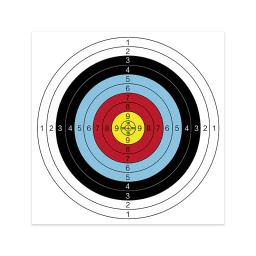 12pc 40x40cm alvos de tiro com arco papel rosto durável treinamento prática para flecha arco prática esportes dardos caça tiro acessórios - Image 1