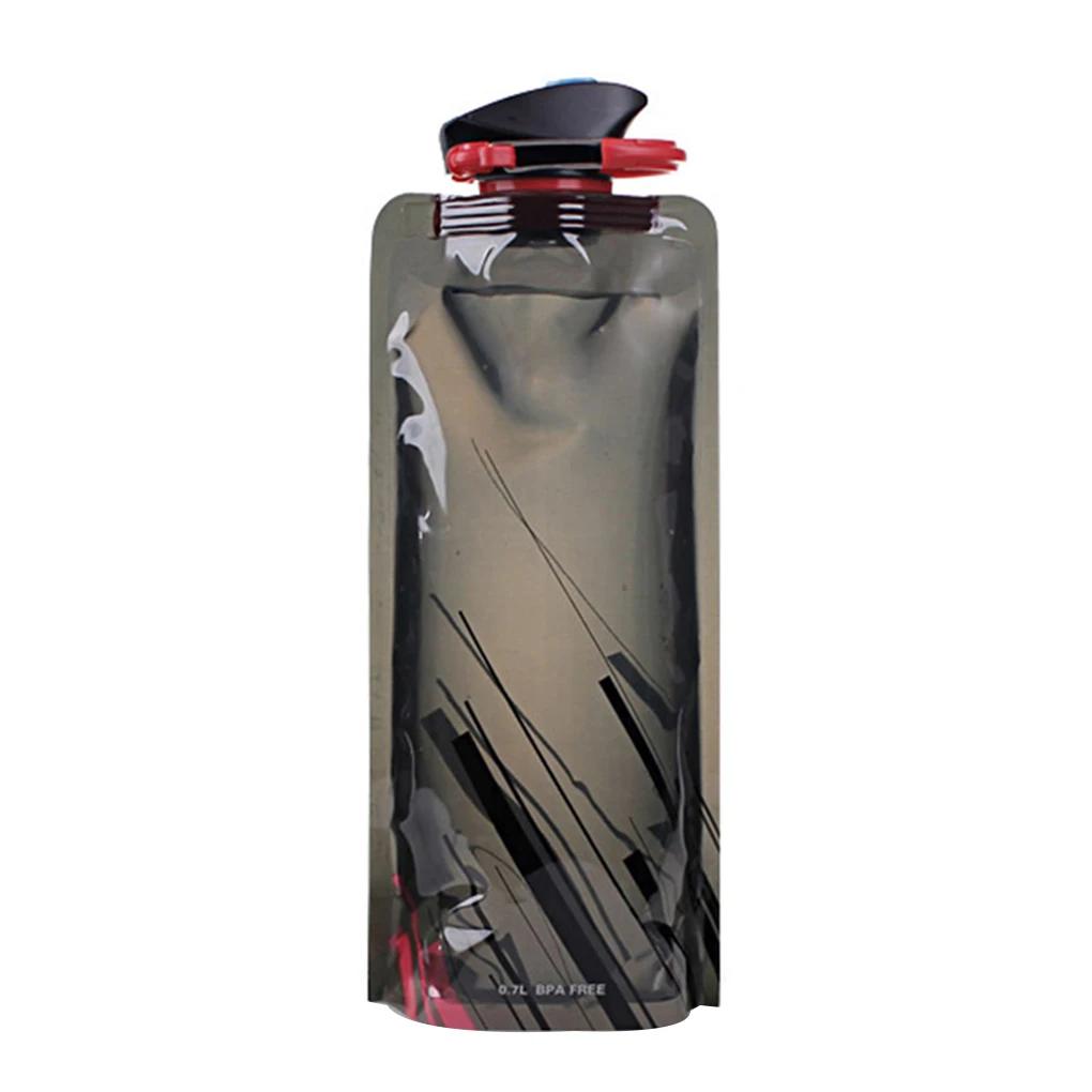 Garrafa de água PE dobrável ao ar livre, Soft Flask, Squeeze Portable, Running, Cycling, Hiking, Camping, Bag, 700ml - Image 1