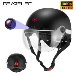 GEARELEC-Capacete De Bicicleta Inteligente Com Câmera 1080P, Gravador De Vídeo, Luzes De Segurança Para Motocicleta De Equitação Segura, DVR, H9 - Image 1