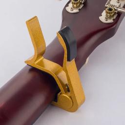 Alumínio Alloy Guitar Capo com braçadeira de troca rápida, Guitarra Acústica Capo, Ukulele Capo com ponte Pin Puller - Image 3