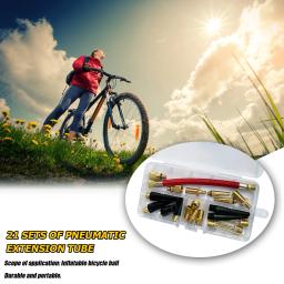 Bicicleta ar pneu bomba adaptador, bola válvula conector, bicicleta pneu acessórios, 21pcs - Image 4
