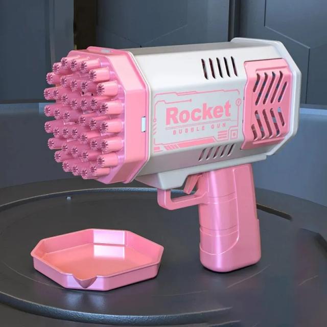 Bubble Gun Lançador de Foguetes 40 Furos Brinquedo Automático