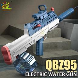 Arma de armazenamento elétrica automática para criança, jogo de tiro portátil verão ao ar livre, brinquedos de praia Fight Fantasy, QBZ95 - Image 3