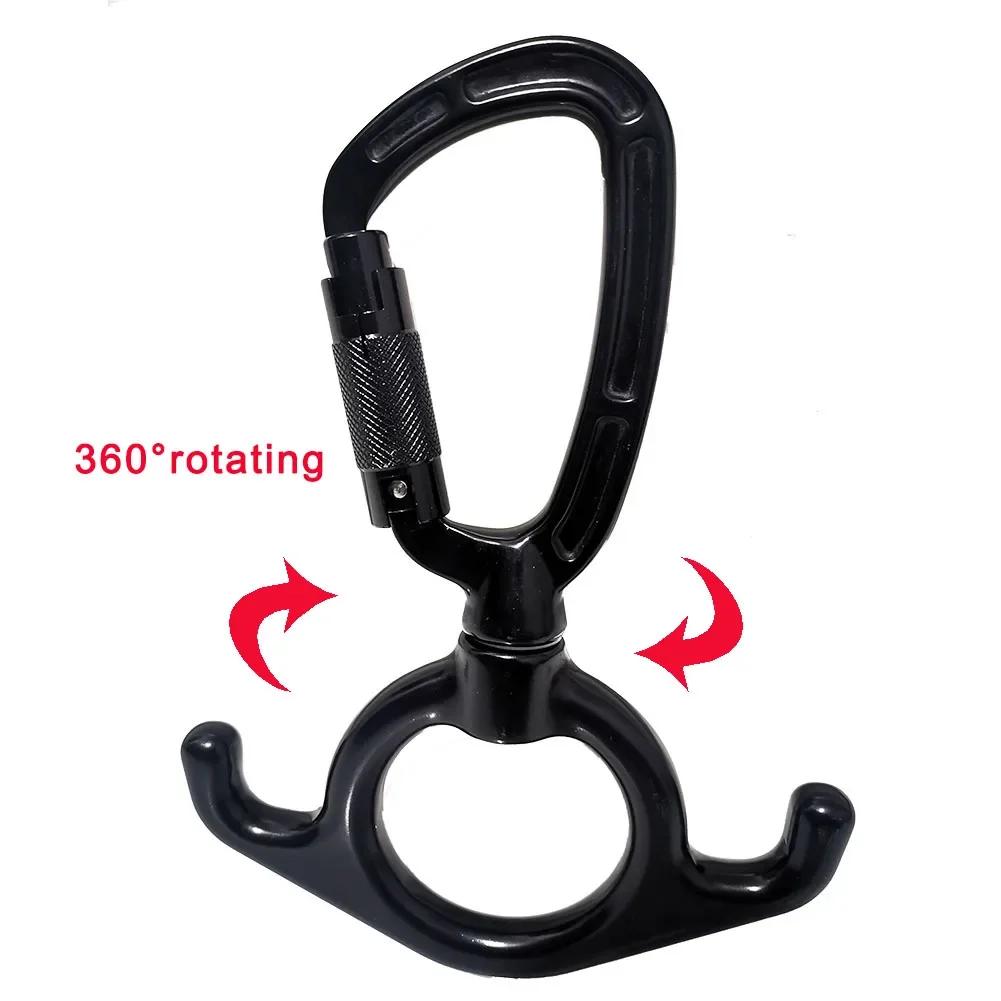 Figura 8 mosquetão giratória 3 em 1 ferragem para dança aérea escalada de seda yoga girando voar antena e rede acessórios balanço - Image 1