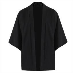Yukata leve, ponto aberto japonês masculino, quimono, cardigã preto, manga 3/4, roupa casual para férias de verão, moda - Image 4