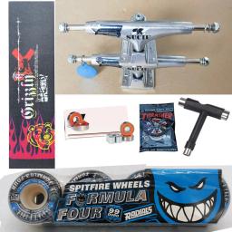 Caminhões THUNDER forjados com roda SPITFIRE de skate, boa qualidade, rolamentos de aço cromado Pro, fita adesiva, 5,25 polegadas - Image 4