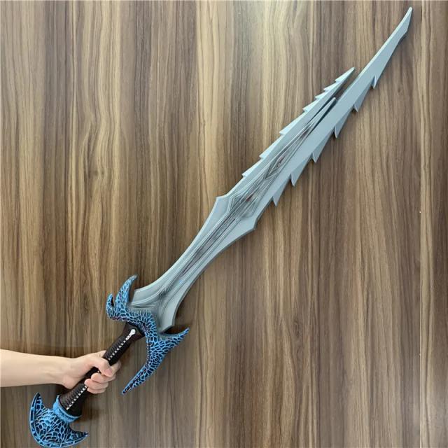 Cosplay 1:1 de Elfo Guerreiro com Espada Dragon Scale - Acessório de RPG e Modelo de Brinquedo em Borracha