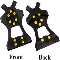 Chuteiras anti-derrapantes Crampon para homens e mulheres, garra de gelo da neve, picos de escalada, sapato esportivo, botas de neve, apertos antiderrapantes, 10-Studs, 1 par - Image 5