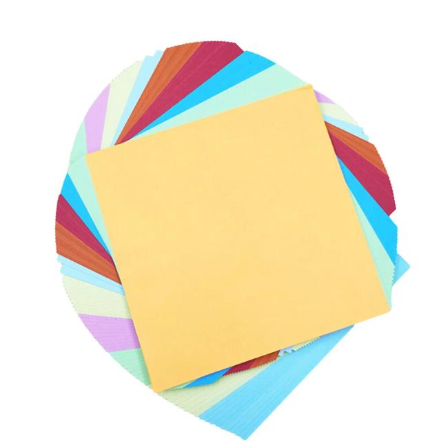 Papel de Origami Dupla Face Premium 20x20cm - 100 Folhas Quadradas para Artesanato