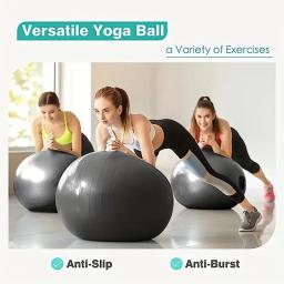 65cm pvc bolas de fitness yoga bola engrossado à prova de explosão exercício em casa ginásio pilates equipamentos bola de equilíbrio - Image 5