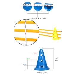 Futebol Flexibilidade Treinamento Obstáculo Sinal Pólo, Hollow Out Formação, Cone Marker Disc, Equipamento de Treinamento, Balde Sinal Pólo, 30cm, 5Pcs - Image 5