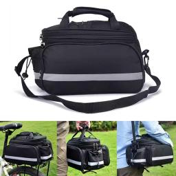 Transportador de bicicleta Bolsa MTB Bicicleta Rack Bag Tronco Pannier Ciclismo Multifuncional Grande Capacidade PortableTravel Bag Com Capa De Chuva - Image 5